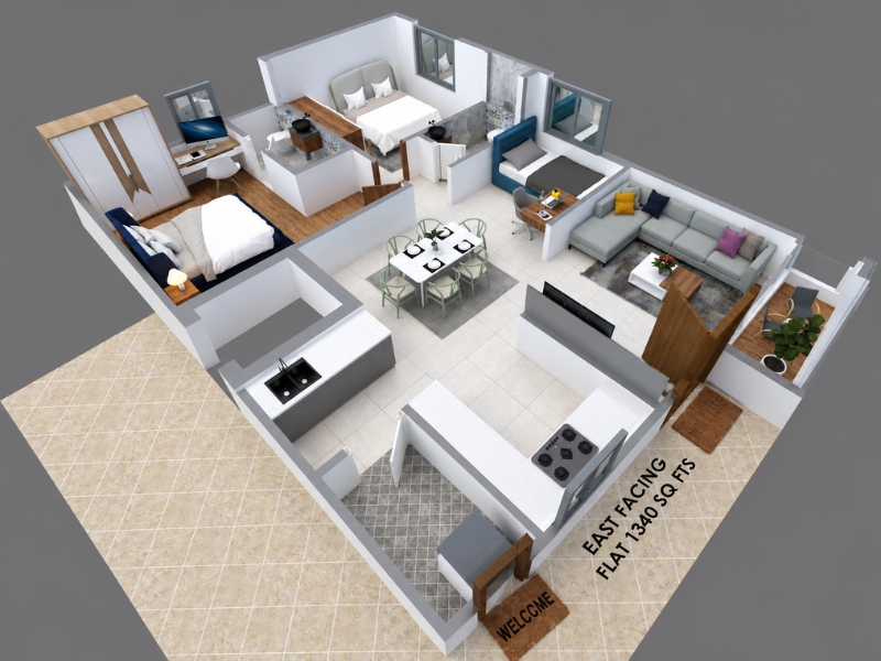 Tranquil Nest Isometric view 2