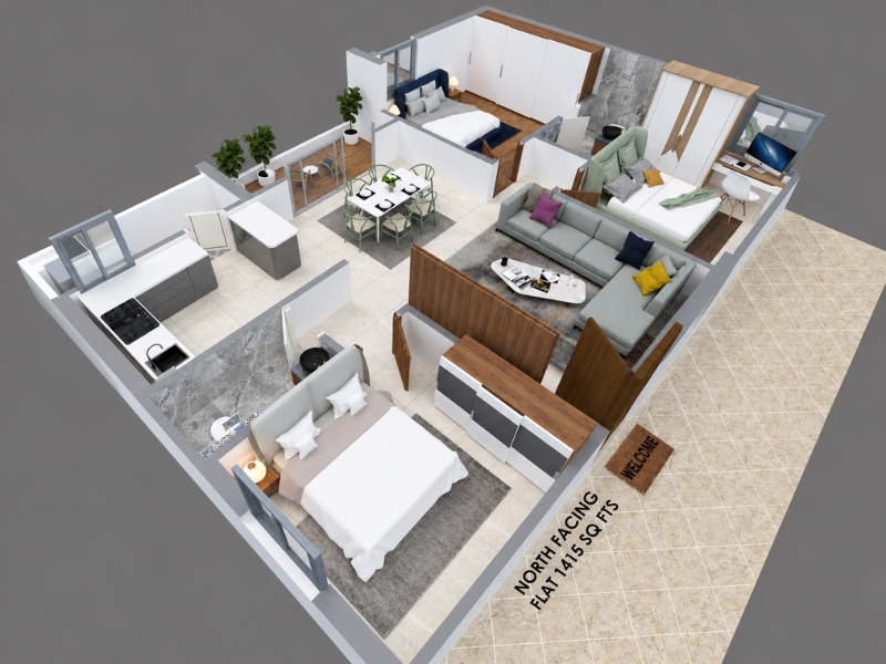 Tranquil Nest Isometric view 4